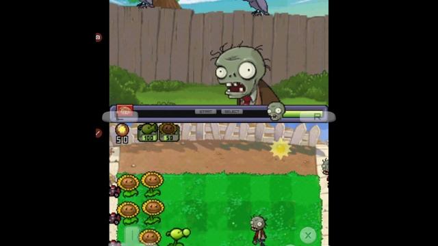 прохождение уровня 1-2 в Pvz Nintendo Ds
