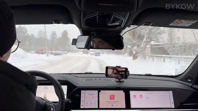 Как работает полный привод Geely Monjaro на бездорожье (зима смотреть онлайн