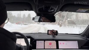 Как работает полный привод Geely Monjaro на бездорожье (зима