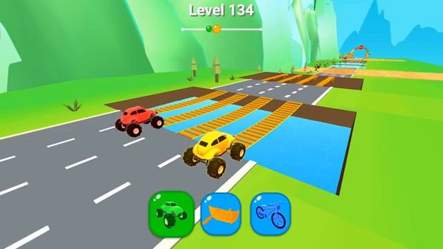 FUNNY GAMES - SHAPE SHIFTING RUN All Levels Gameplay Walkthrough Android, ios max Level 134 смотреть онлайн