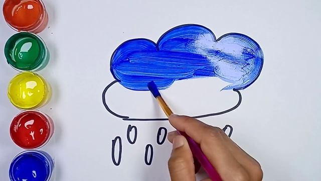 Bolalar uchun bulut rasmini chizish Drawing Colored Cloud for kids/Рисунок Цветное Облако для детей смотреть онлайн