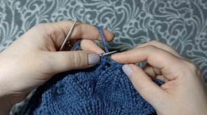 Пончо спицами. часть 2