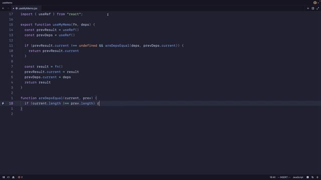 Реализация хука useMemo | React под капотом смотреть онлайн