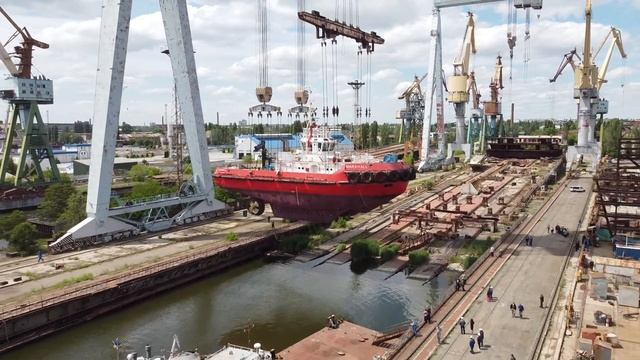 Спуск буксиру Marshall після ремонту на підприємстві "Югс?