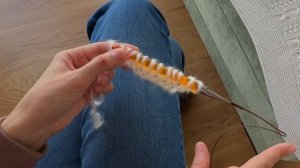 Вяжу свитер тунисским крючком - это очень просто и быс?