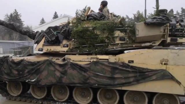 Танк Абрамс M1A2 на учениях украинских танкистов 47-й ОМБ смотреть онлайн