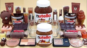 Слайм из НУТЕЛЛЫ, смешанный случайным образом в Слайм, удовлетворяющий вкус Слайма Видео ASMR