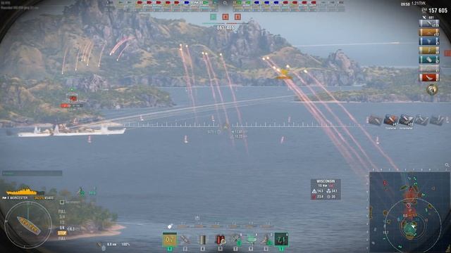 ⚓ВУСТЕР ● КРЕЙСЕР США⚓ WORLD OF WARSHIPS! #worldofwarships #wows #МИРКО?