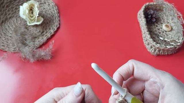 #3 Корзинка-Капелька #вязание #крючком #снуля #джут