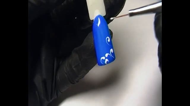 Зимний маникюр***зимние вензеля** Эффект по мокрому** Nail Design For The New Year