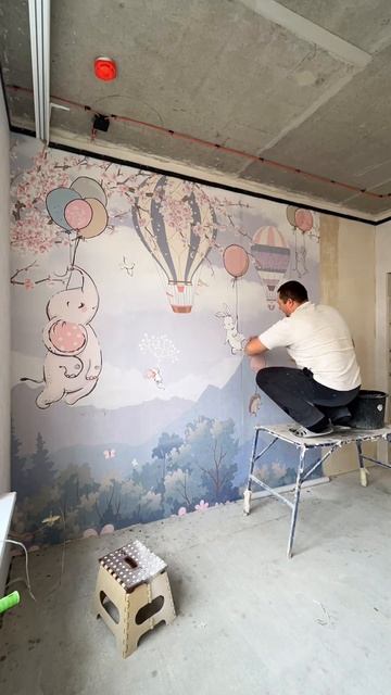 Поклейка фотообоев