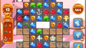 564 уровень в игре Сокровища Пиратов.