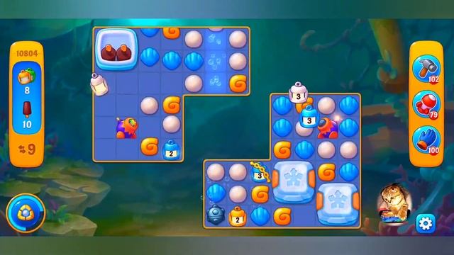 фишдом 2022  #  10804 уровень - прохождение без бустеров # Fishdom,   10804  level - no Boosters.