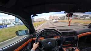 POV BMW e38 от первого лица под музыку Бумер