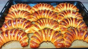 БУЛОЧКИ РОГАЛИКИ С НАЧИНКОЙ