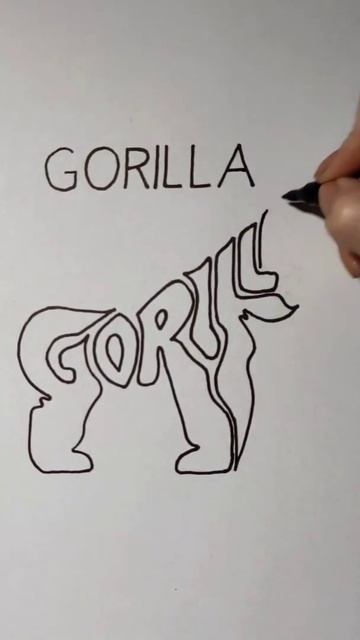 How to draw easy sketch GORILLA / Как легко нарисовать гориллу смотреть онлайн