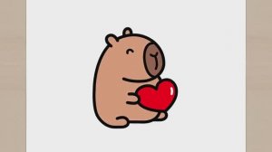 КАК НАРИСОВАТЬ КАВАИЙНУЮ КАПИБАРУ (1)