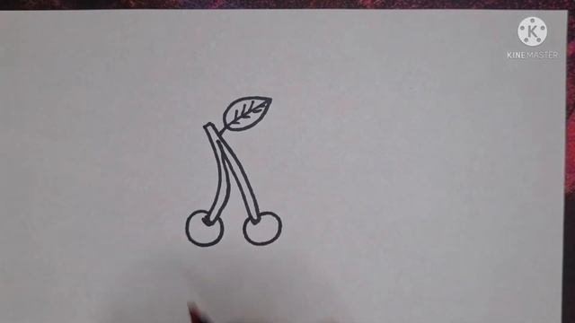 Bolalar uchun rasm chizish gilos Легкий рисунок для детей вишенки | drawing of cherry for children смотреть онлайн
