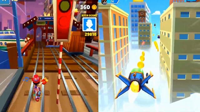 Говорящий Том Погоня Героев vs Subway Surfers.Кто Самый Быстрый в Новом Городе.Кто Круче