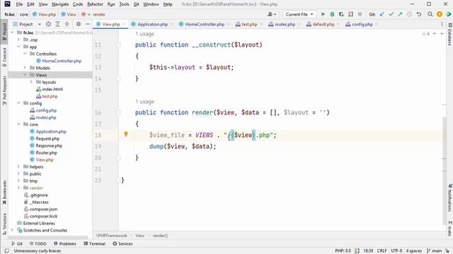 Создание собственного PHP MVC фреймворка на ООП. 5. Класс V смотреть онлайн