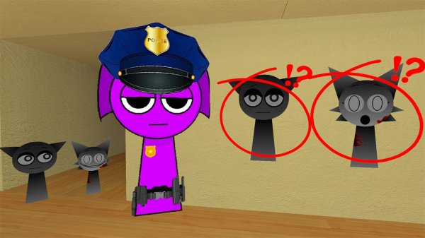 Sprunki Durple police are looking for very dangerous criminals