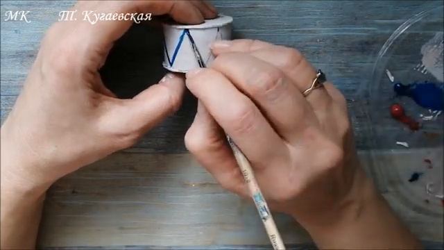 МК Барабан из картона для ватной игрушки (миниатюра) смотреть онлайн