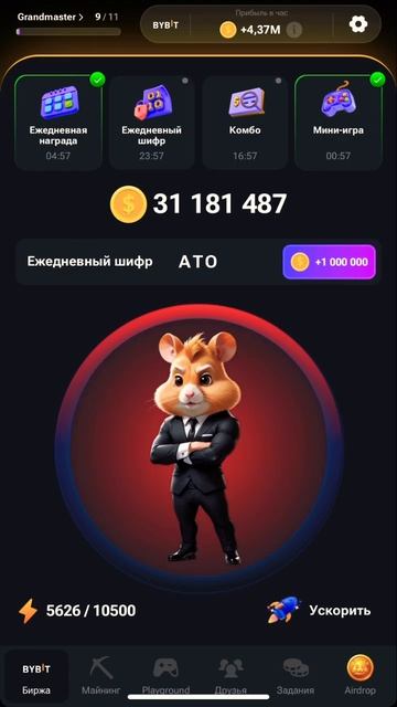 Шифр в Hamster Kombat на 29-30 июля 2024! #hamsterkombat #хомяк