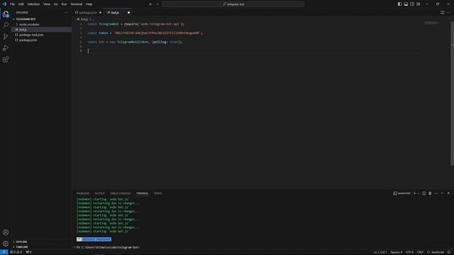 Создаем ТЕЛЕГРАМ БОТ на JavaScript с node-telegram-bot-api смотреть онлайн