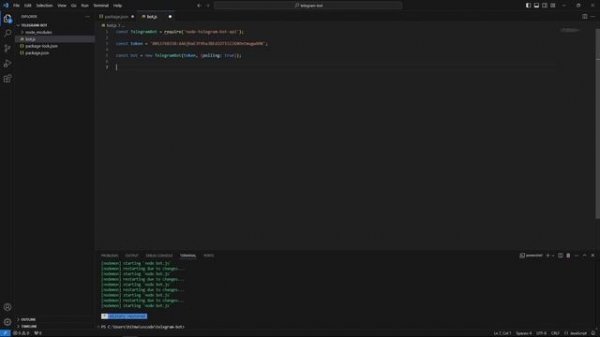Создаем ТЕЛЕГРАМ БОТ на JavaScript с node-telegram-bot-api