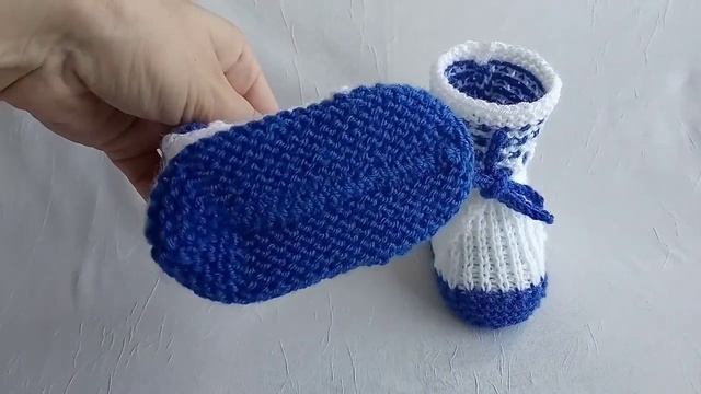 Пинетки вязаные спицами смотреть онлайн