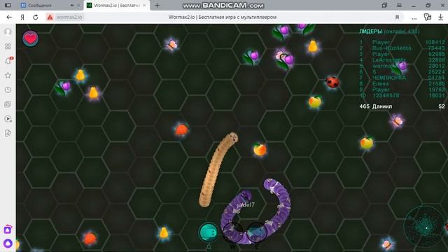 сыграл в игре Wormax2 io смотреть онлайн