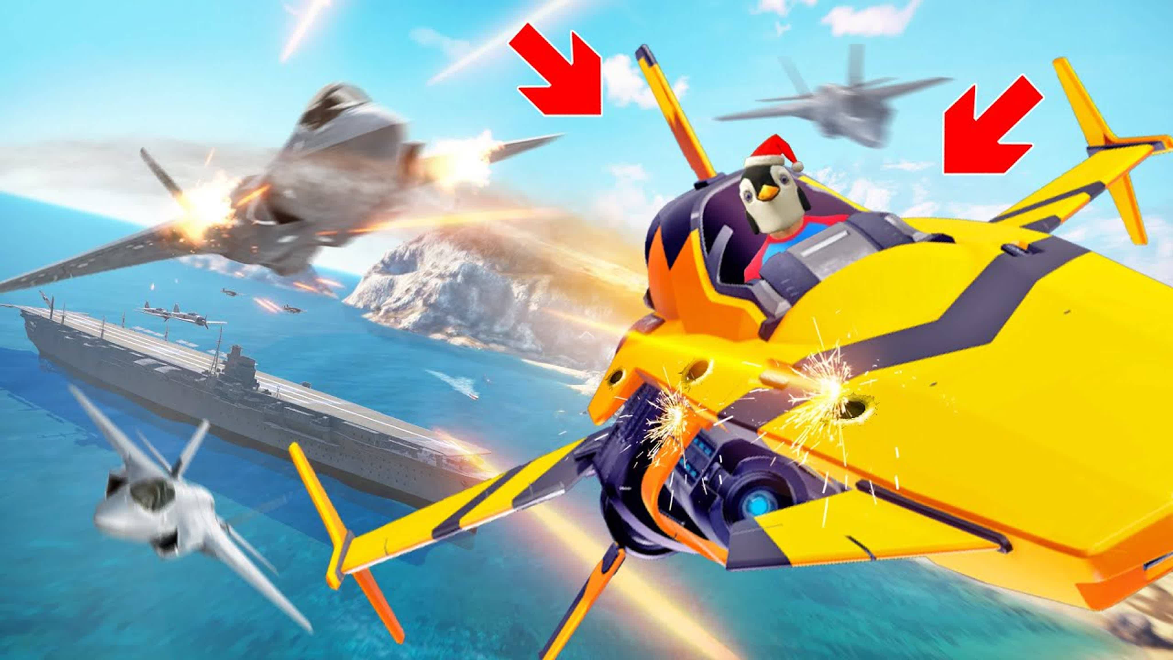 Угнал военный самолёт из будущего с авианосца в гта 5 онлайн ! - реальная жизнь в gta 5 online смотреть онлайн