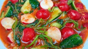 ЧИМЧИ ВЕСЕННЕЕ - ИЗ МОЛОДОЙ РЕДИСКИ И ОГУРЦОВ ❗ ВИТАМИННАЯ "БОМБА" - пошаговый рецепт!