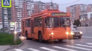 Троллейбус БТЗ-5276-04 N-3574 на ул. Плотникова
