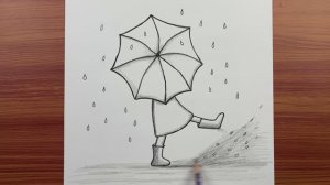 Лёгкий рисунок девушки с зонтом: как нарисовать девушку — простые обучающие карандашные рисунки деву