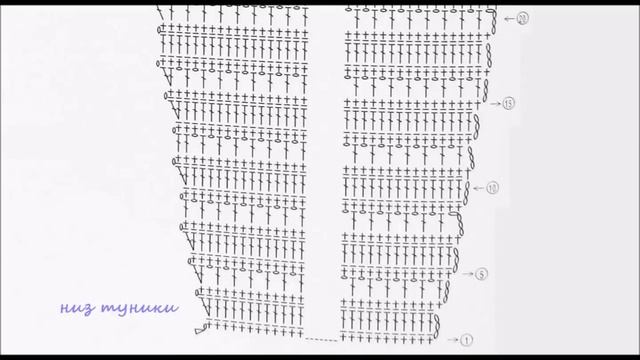 Туника поло с крылышками крючком схемы