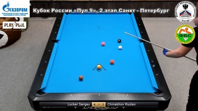 С. Луцкер (S. Lutsker) vs Р. Чинахов (R. Chinakhov) 1/8 Russia Open 9-ball 2019 2 tour смотреть онлайн