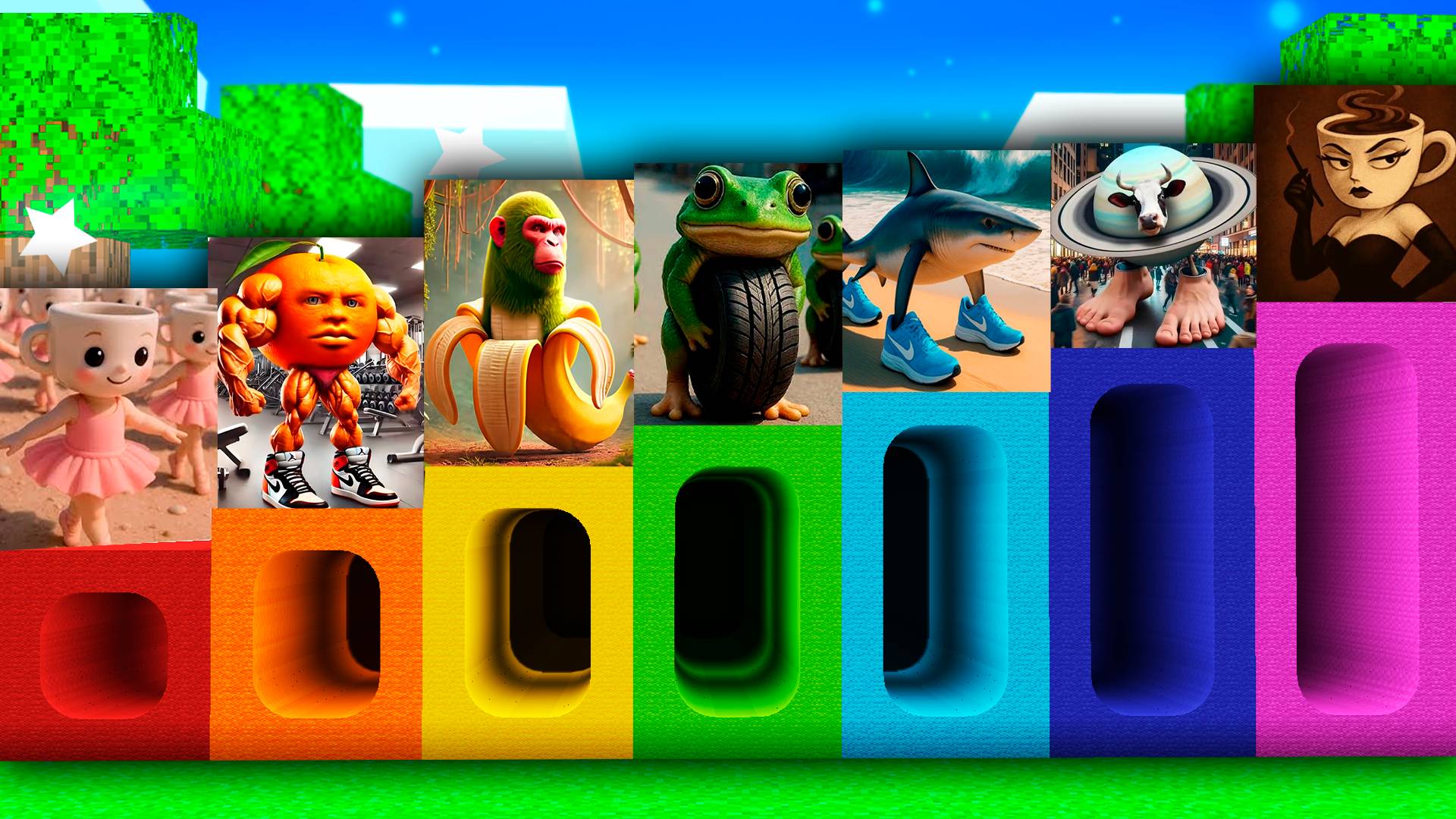 ВЫЖИВАНИЕ В ТОННЕЛЬ БАЛЕРИНА КАПУЧИНО БРЕЙНРОТ ЖИВОТНЫЕ В МАЙНКРАФТ смотреть онлайн