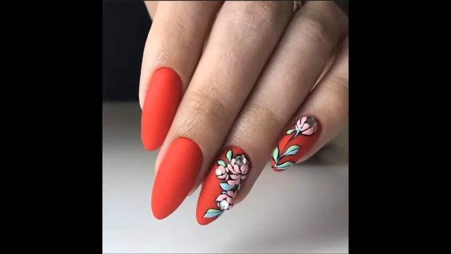 Шикарный красный маникюр