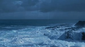 Epic Thunderstorm + Huge Ocean Waves + Rain Sounds for Sleeping