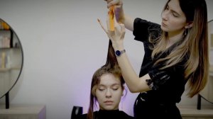 Стрижка каскад на вьющиеся волосы.