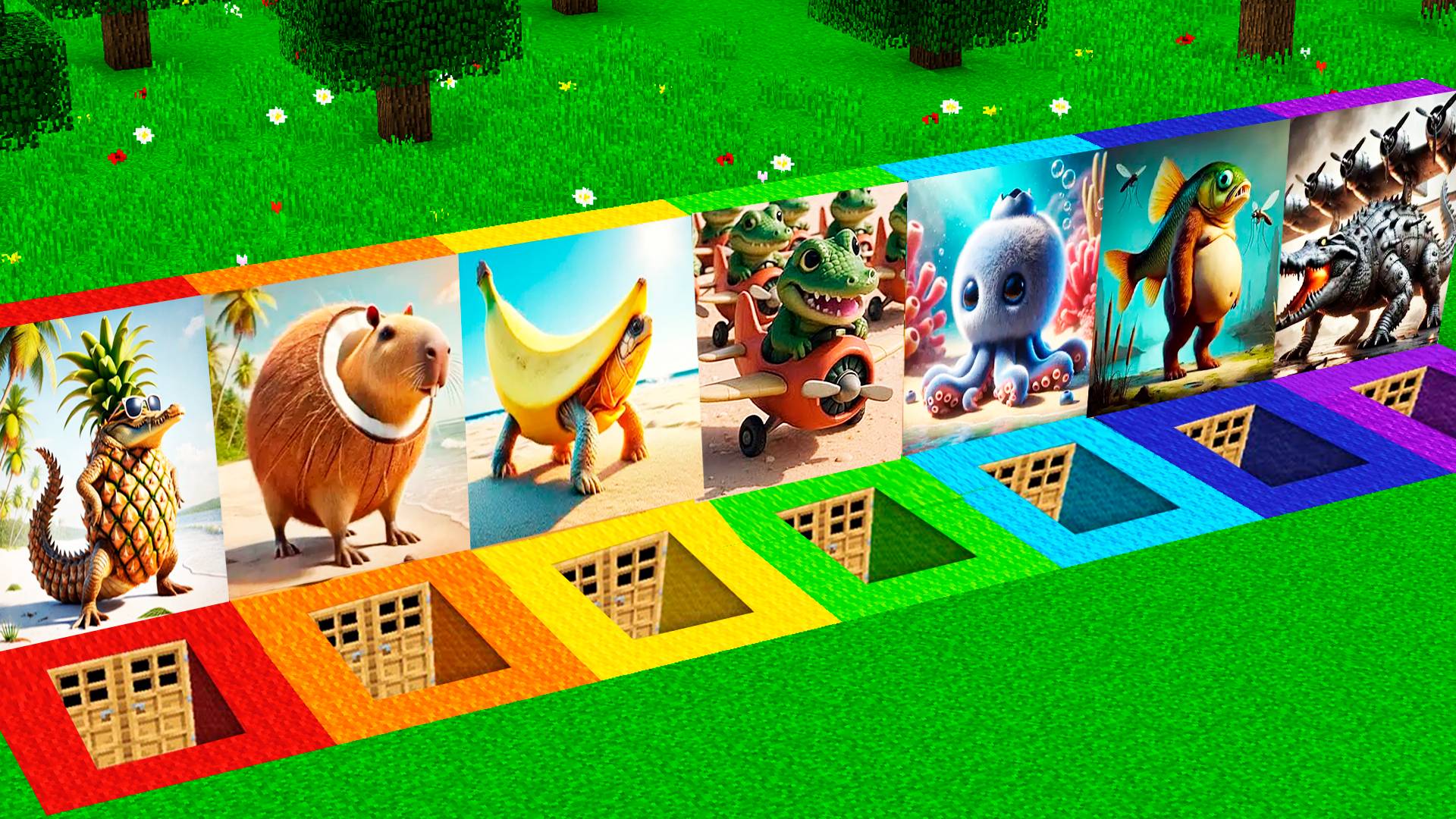 ВЫЖИВАНИЕ В ПОДВАЛЕ ВСЕХ НОВЫХ БРЕЙНРОТ ЖИВОТНЫХ В МАЙНКРАФТ смотреть онлайн