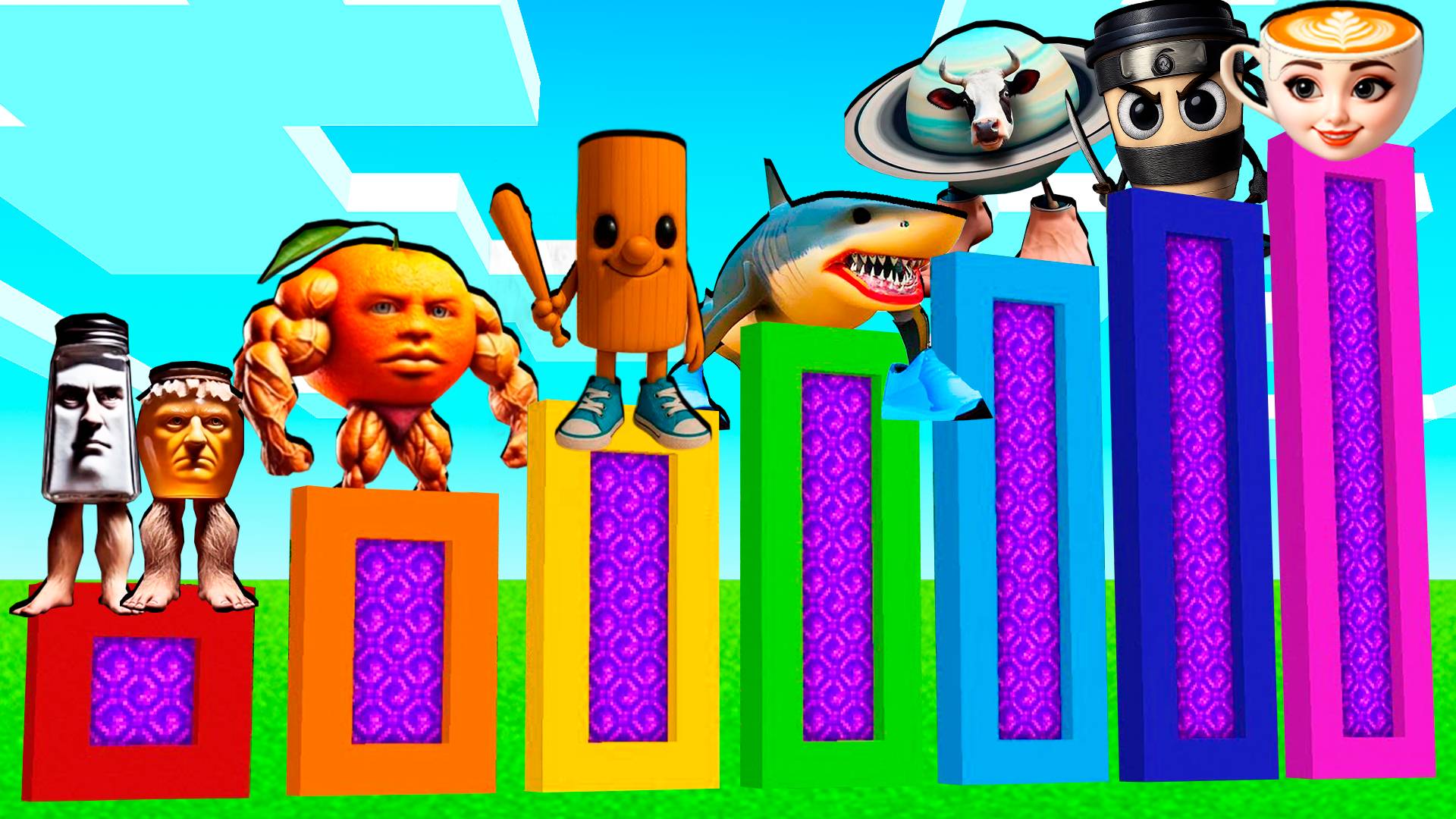 ВЫЖИВАНИЕ В ПОРТАЛ ПОДВАЛ ЯМА ВСЕХ МЕМ БРЕЙНРОТ ЖИВОТНЫЕ В МАЙНКРАФТ смотреть онлайн