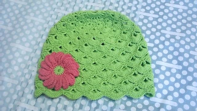 Вязание крючком ажурной шапки на лето для девочки смотреть онлайн