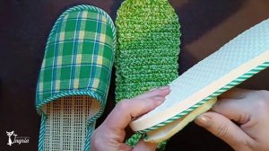 Подошва для вязаных тапочек. Самый простой и доступный вариант.