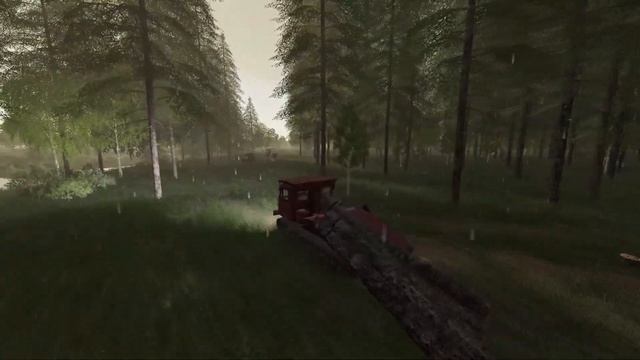 Farming Simulator 19 - Валим лес в дождь ,карта РАССВЕТ смотреть онлайн