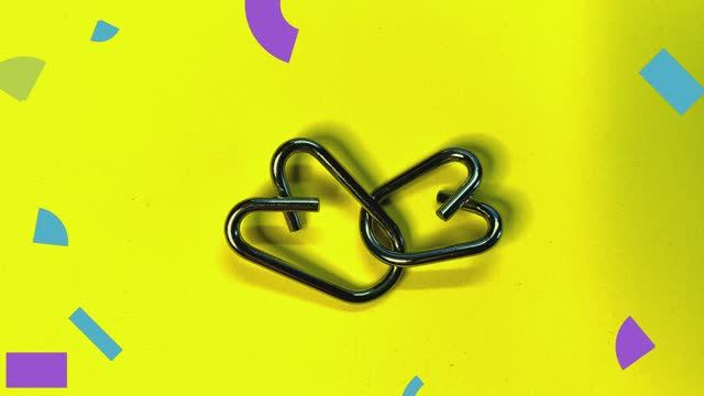 Металлическая головоломка Два сердца большое и маленькое смотреть онлайн