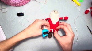 ВСЕГО ЗА 1 ЧАС!ЛЕГКО И БЫСТРО!Дед Мороз игрушка на елку или просто сувенир.Вяжем крючком.МК ВЯЗАНИЕ