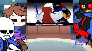 реакция андертейл (Санса Фриск + Эррор) на песню |Перва?