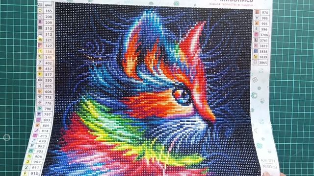 Оформление картины "Радужный котенок" от Мосфы смотреть онлайн